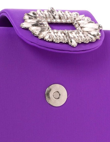 Party handbag with jewel brooch - Invitada Perfecta