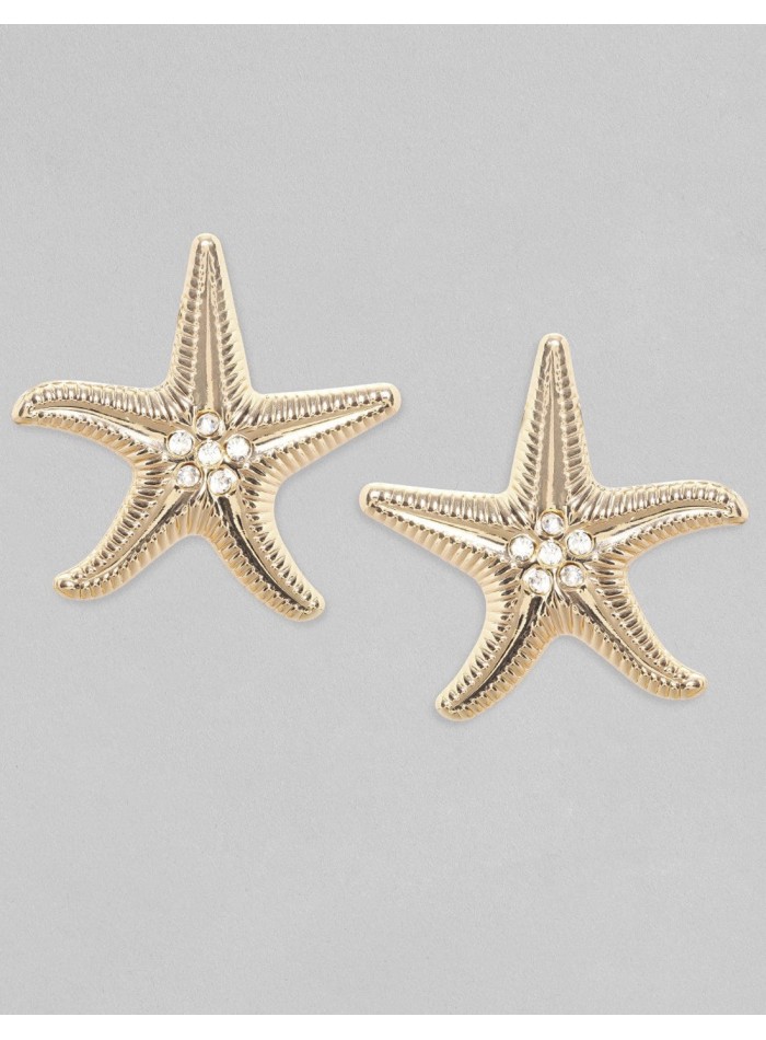 Starfish-shaped evening earrings