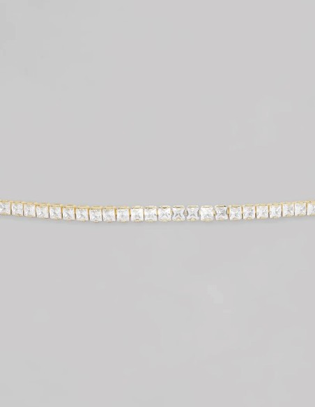 Choker de invitada de cristales con baño de oro