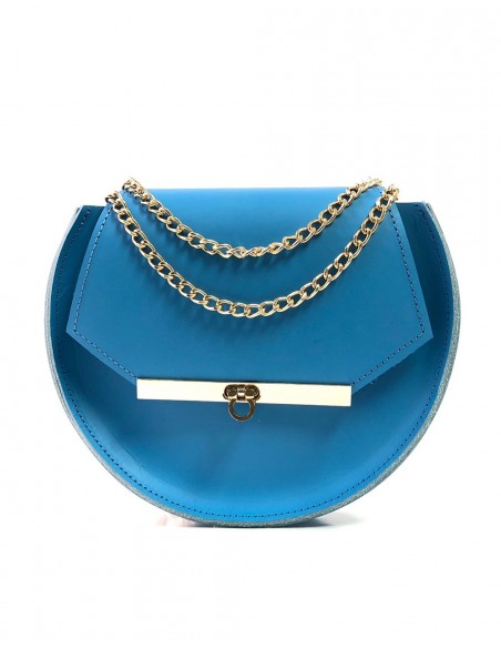 Beehive chain bag in bright blue Angela Valentine Handbags - 3
