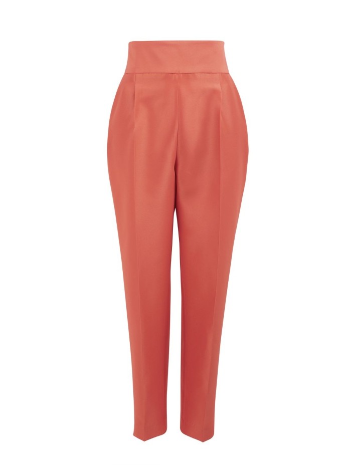 Pantalón ancho y elástico con original estampado naranja - DISTANT HORIZONS