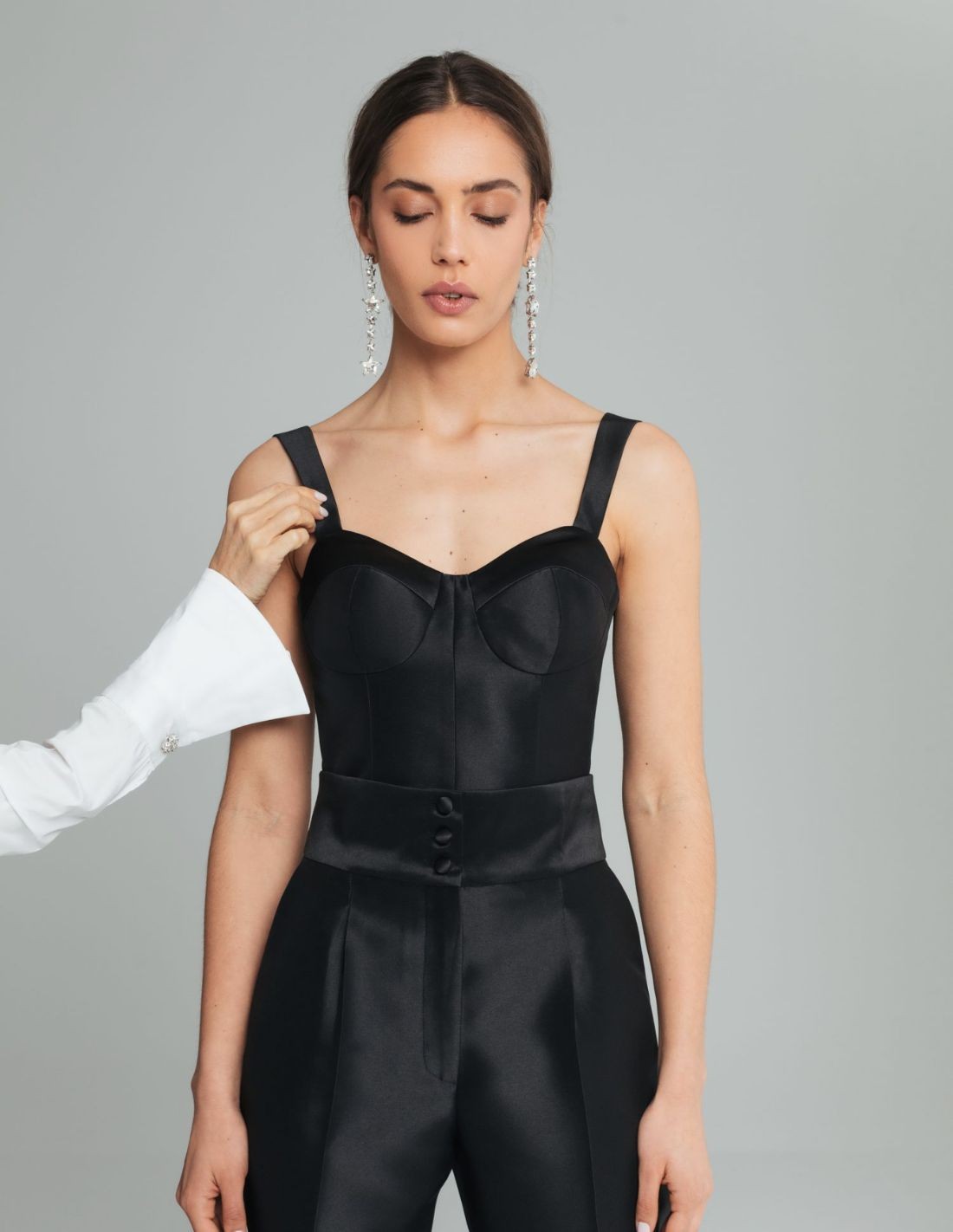 Black corset top for parties
