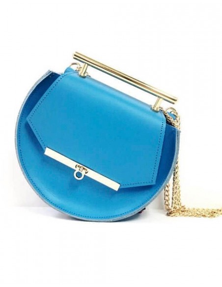 Beehive chain bag in bright blue Angela Valentine Handbags - 1