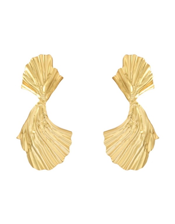 Boucles d'oreilles de fête plaquées or en forme de noeud