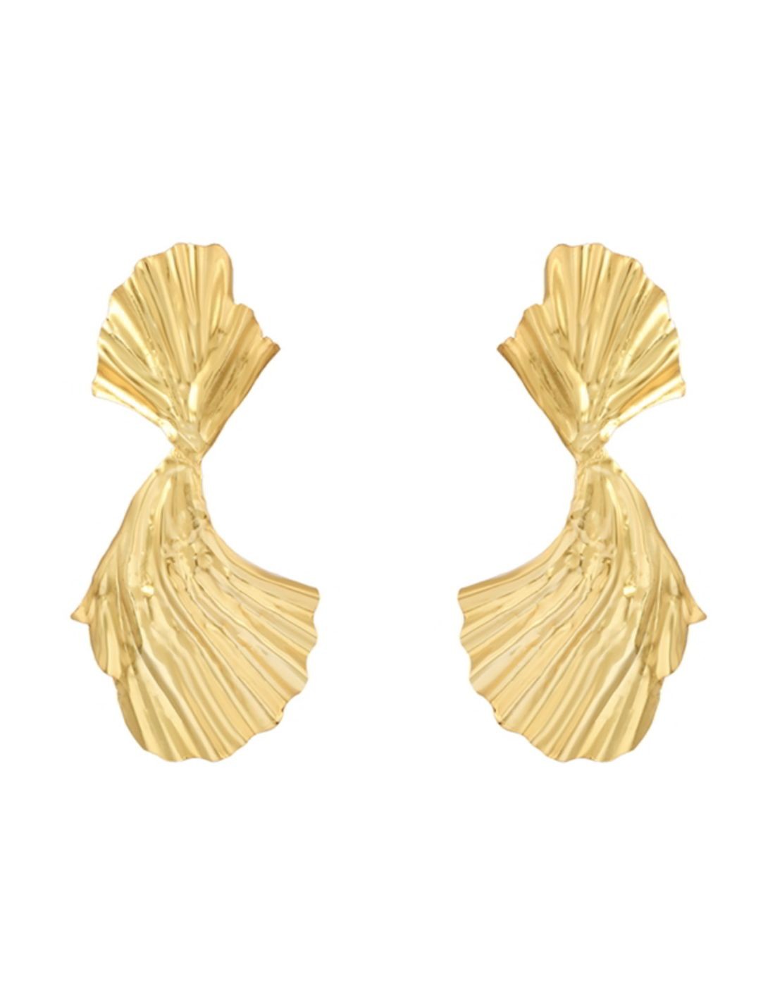 Gold plated party earrings for guests | INVITADISIMA