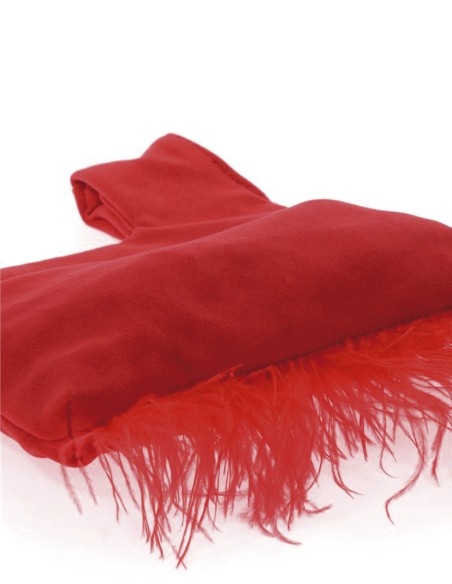 Sac à main japonais en daim avec plumes