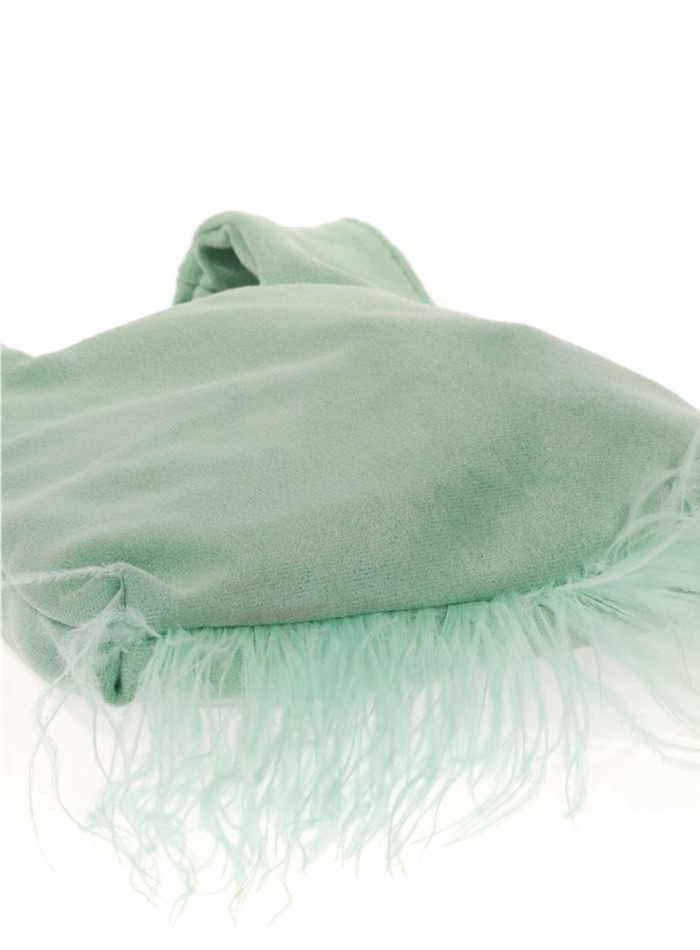 Sac à main japonais en daim avec plumes