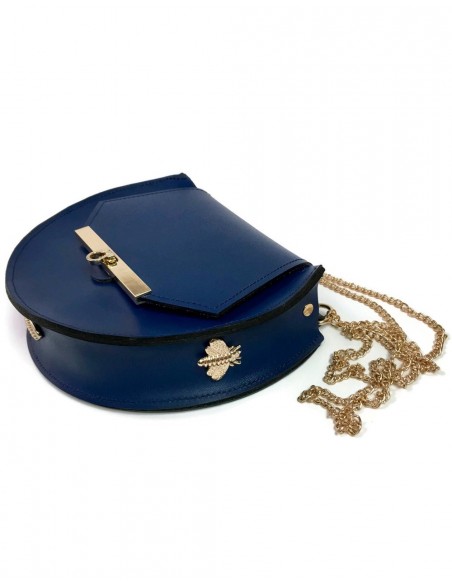 Beehive chain bag Loel mini dark blue Angela Valentine Handbags - 4