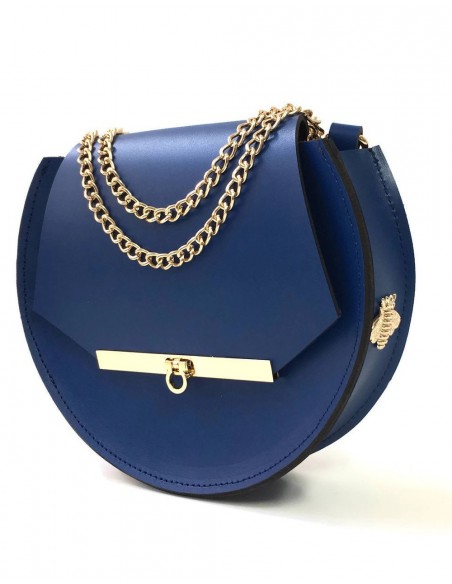Beehive chain bag Loel mini dark blue Angela Valentine Handbags - 6