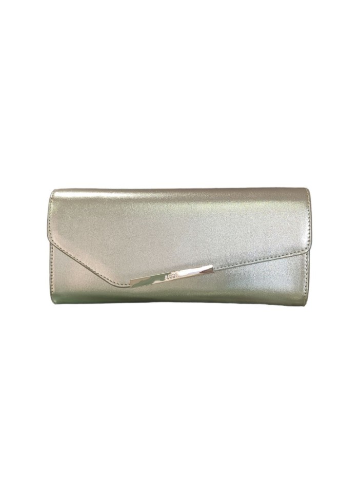 Gold party clutch with metallic details