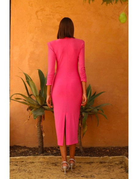 vestido cruzado en v espalda