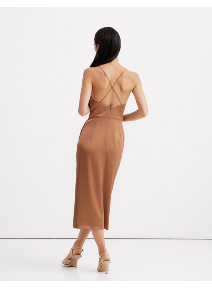 Robe de soirée lingerie à bretelles