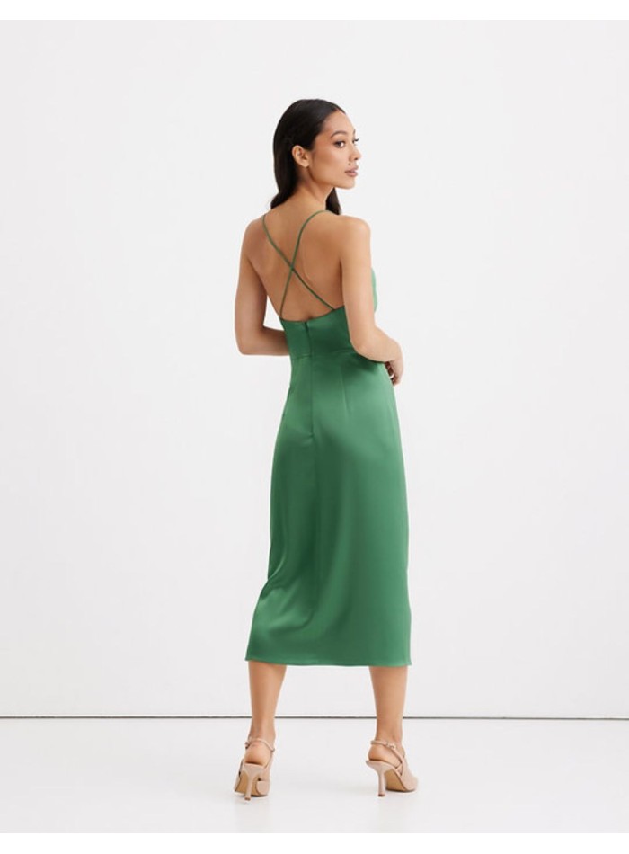 Robe de soirée lingerie à bretelles