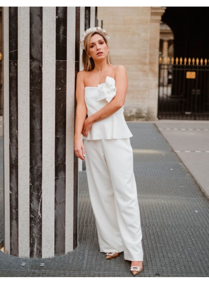  White Strapless Top