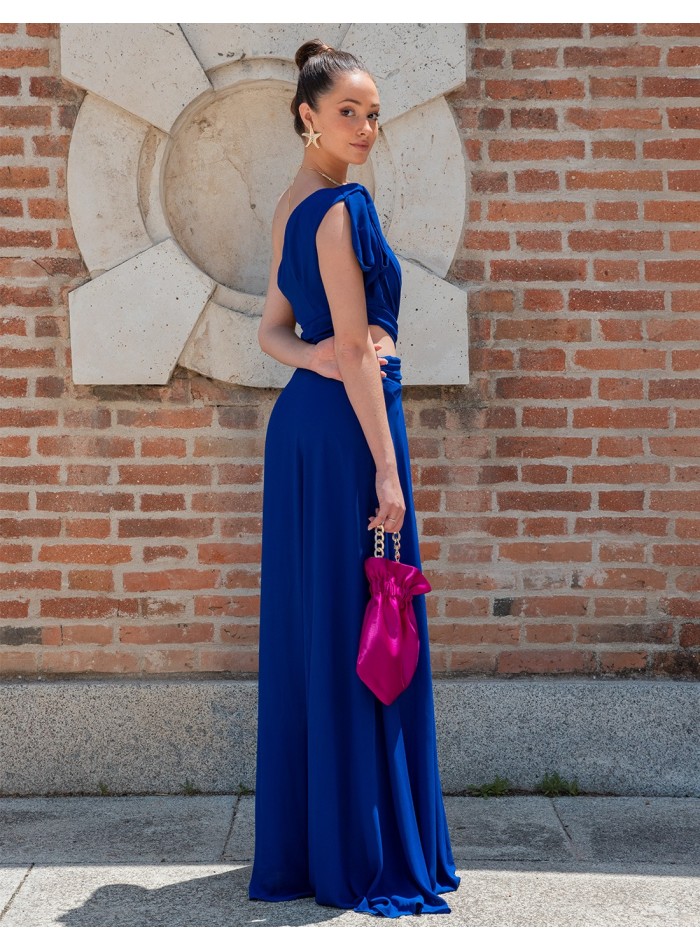 Evening dress with side cut-out and asymmetric...