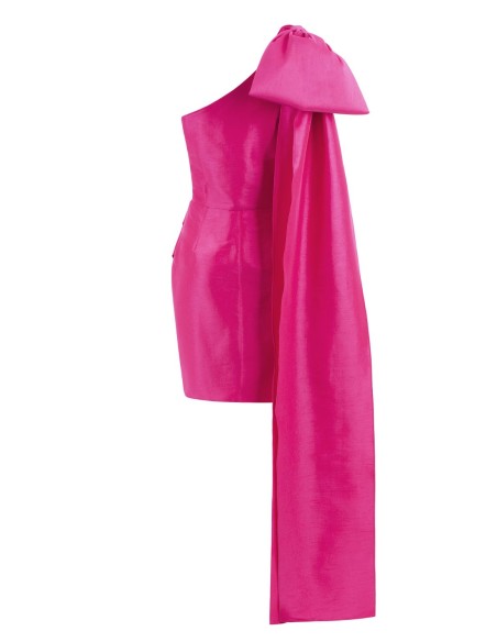 Robe asymétrique avec nœud à l'épaule - Teresa Andrés Gonzalvo