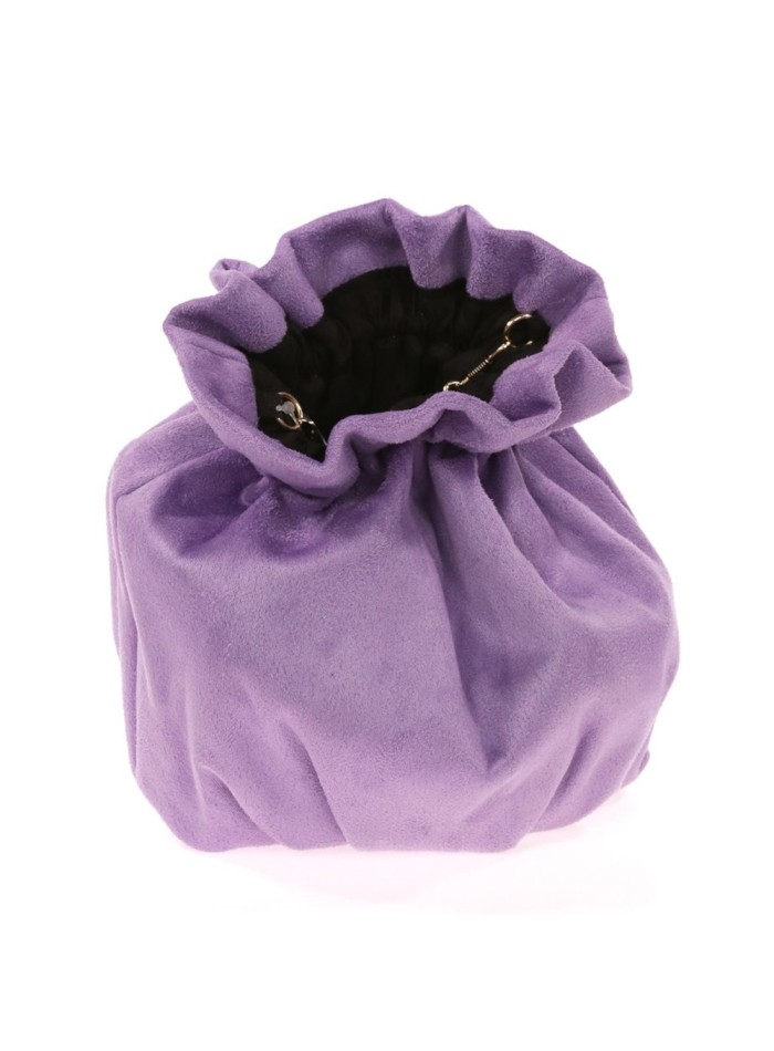 Bolso bombonera efecto ante con cadena para invitada