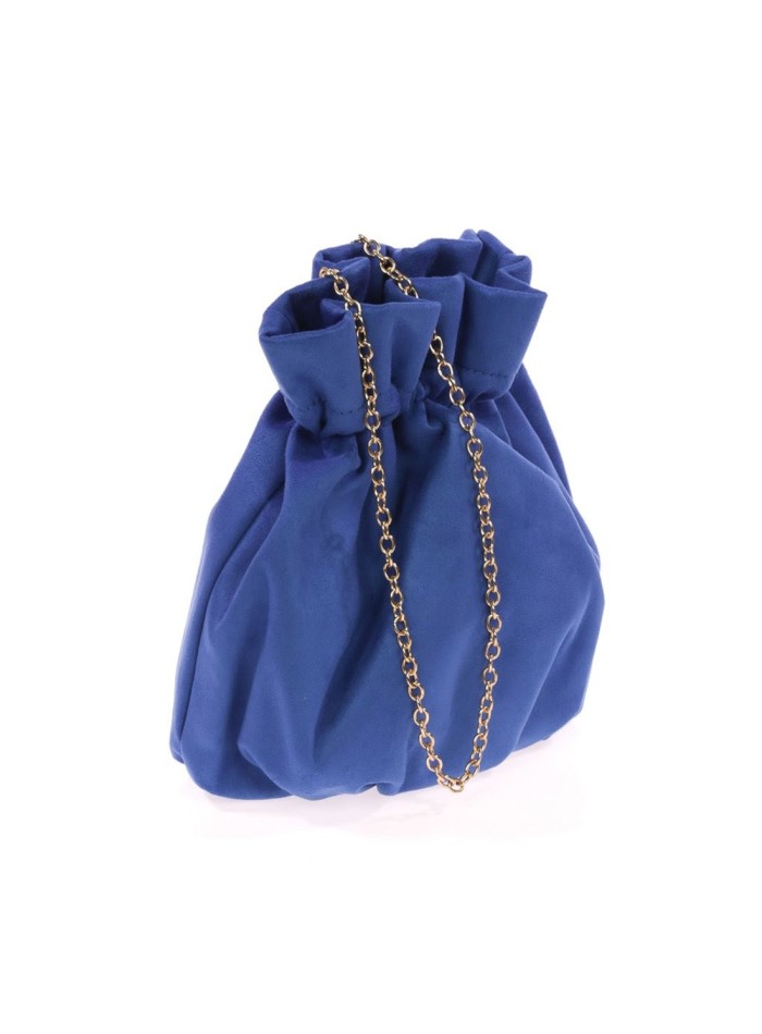Sac bowler en daim avec chaîne