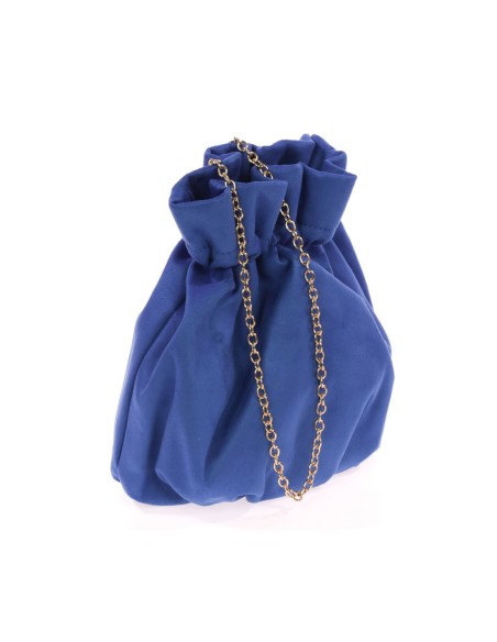 Sac bowler en daim avec chaîne