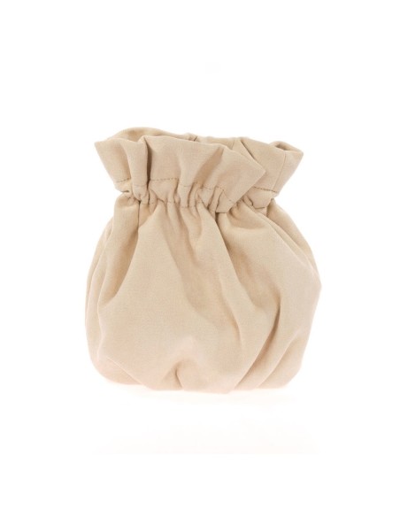 Suede effect bowler bag with chain