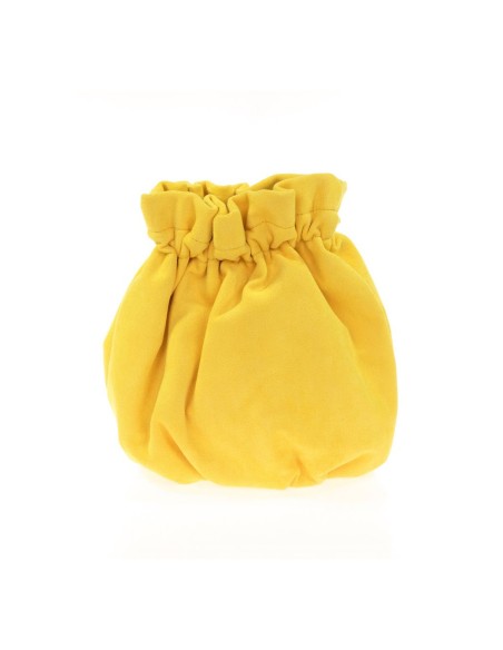 Bolso bombonera efecto ante con cadena