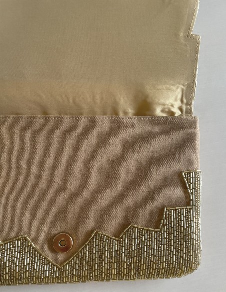 Gold rhinestone evening clutch for guests