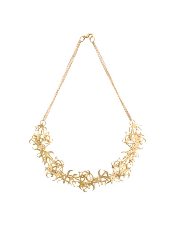 Collar dorado con adorno estrellas de mar