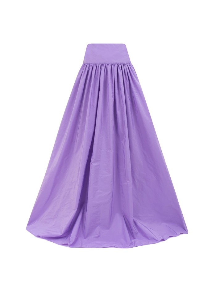 Long party skirt with high waist and ruffles for guest