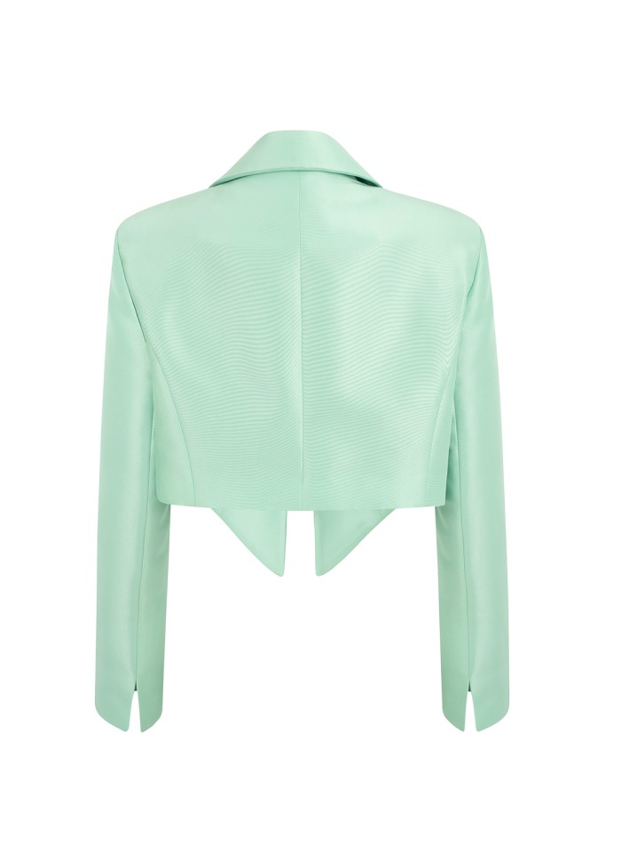 Chaqueta blazer corta estructurada  verde menta
