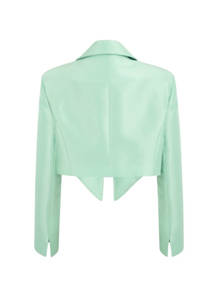Chaqueta blazer corta estructurada  verde menta Chaqueta blazer corta estructurada  verde menta