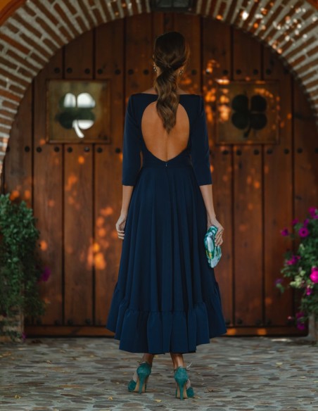 Midi party dress with open back - Invitada Perfecta