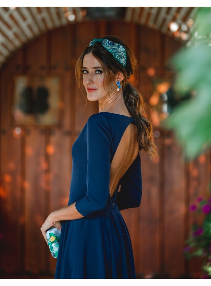 Robe de soirée midi avec dos ouvert - Invitada...