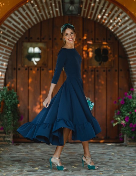 Midi party dress with open back - Invitada Perfecta