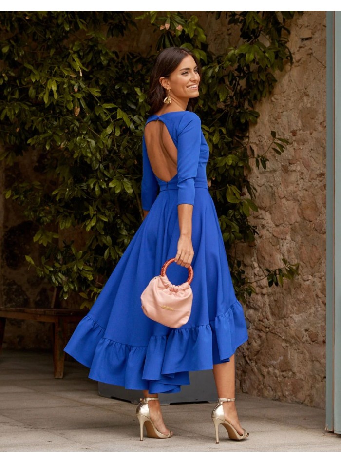 Midi party dress with open back - Invitada...