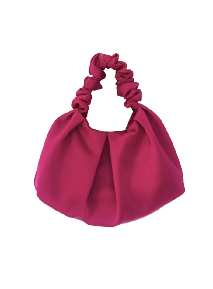 Pochette de fête en satin froissé
