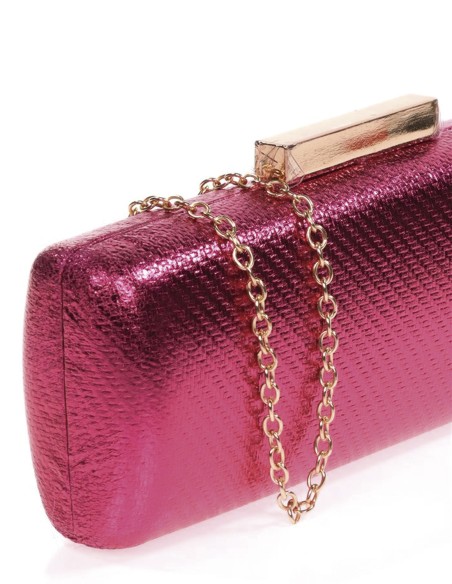 Metallic clutch bag
