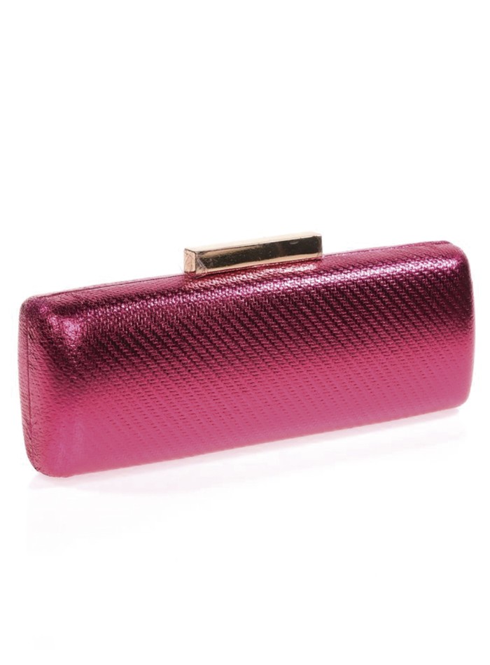 Metallic clutch bag