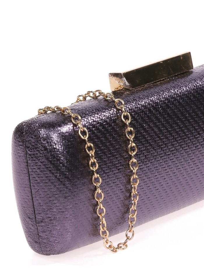 Sac à main allongé métallique