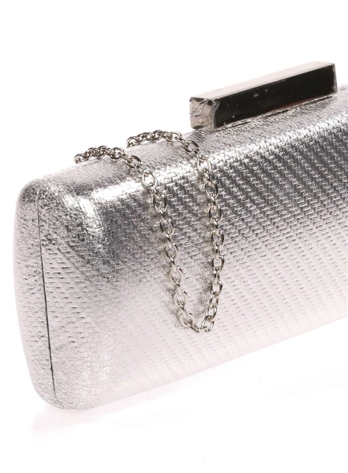 Sac à main allongé métallique