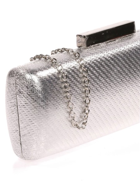 Sac à main allongé métallique