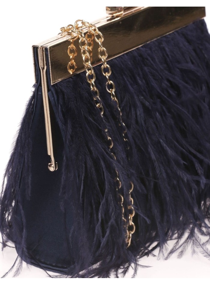 Ideal fine feather handbag for events | INVITADISIMA