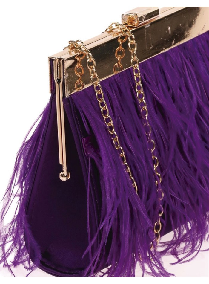 Ideal fine feather handbag for events | INVITADISIMA