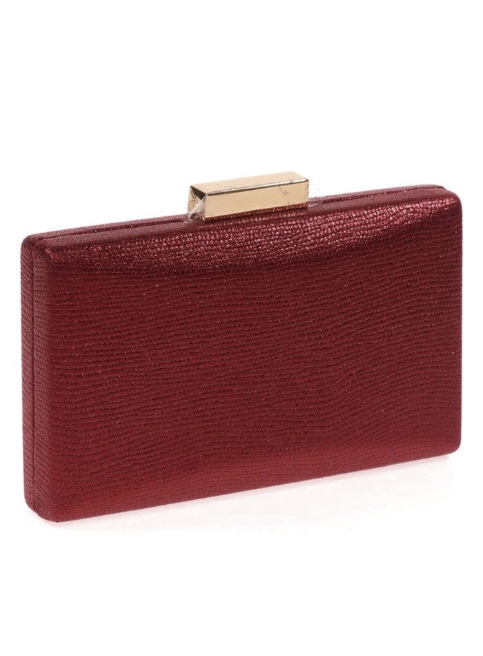 Metallized fabric evening clutch bag