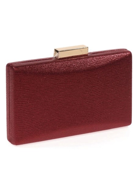 Metallized fabric evening clutch bag