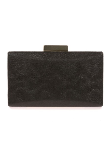Metallized fabric evening clutch bag