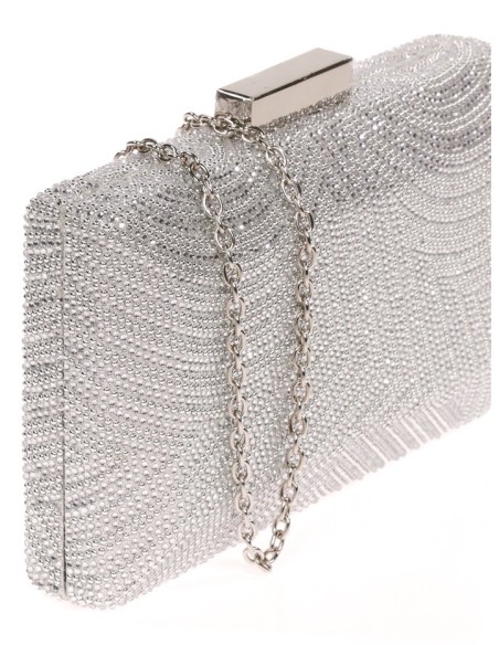 bolso de fiesta de pedreria con cristales para invitada. bolso de fiesta de pedreria con cristales para invitada.