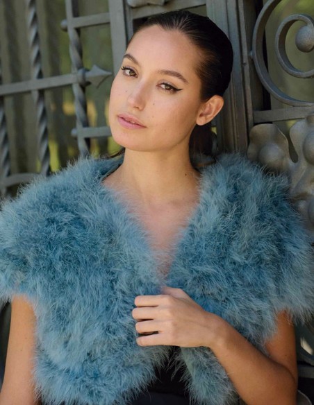 Ostrich feather short jacket