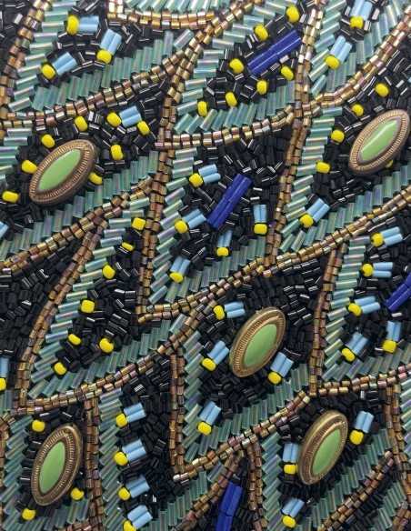 Peacock inspired rhinestone clutch bag