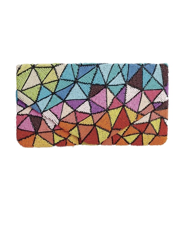 Pochette en strass multicolore Kaleidoscope