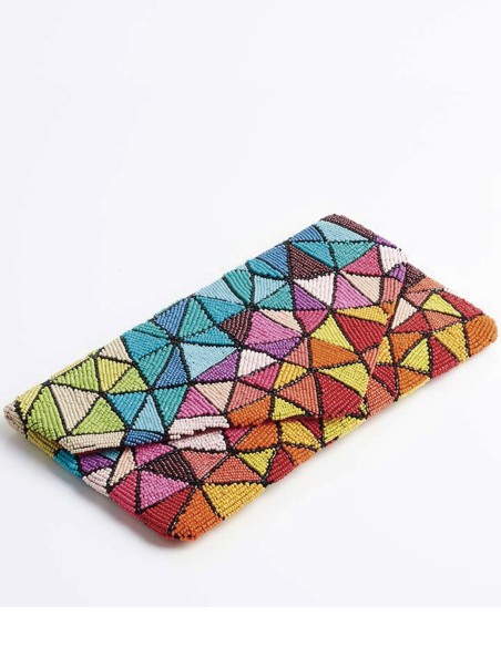 Pochette en strass multicolore Kaleidoscope